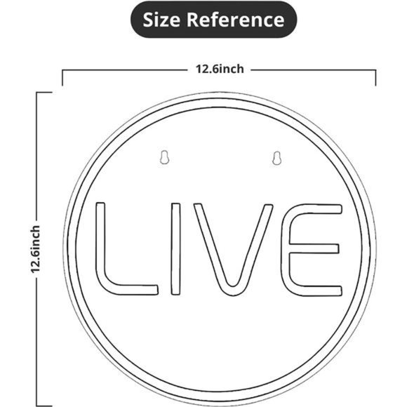 LIVE Neon Signs -LED Live On Air Neon Lights for Twitch,Tiktok,Youtube Streamers - Picture 6 of 6